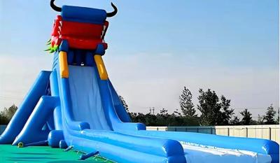 China Commercial Grade Inflatable Water Slide And Pool With Bouncy House Inflatable Water Slide zu verkaufen