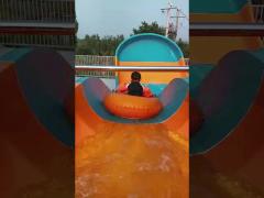 Customized Boomerang Water Slide For 2 Kids With Raft Slide For Fun