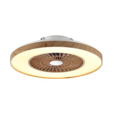 China Modern Wood Effect Cover Modern Ceiling Fan With Lights For Bedroom for sale