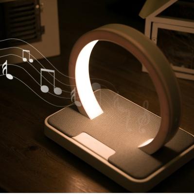 China Plastic Led Near Lamps Portable Rechargeable Dimmable Dimmable Music Player Table Light Design Touch Charger Hotel Bedroom Decorative for sale