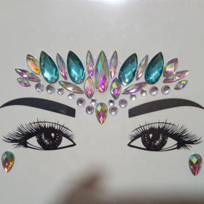 China Temporary Custom Glitter Rhinestone Body Jewel Face Crystal Gems For Tattoo Sticker for sale