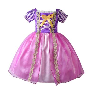 China Polyester Girls Rapunzel Dress Up Children Snow White Princess Costume Children Cinderella Aurora Sofia Halloween Party Cosplay Dress for sale