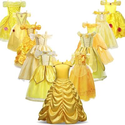 China Low MOQ Polyester Princess Belle Dress Princess Costume Princess Costumes for sale