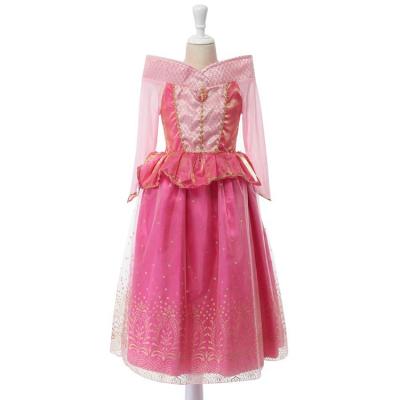 China Polyester Girls Sleeping Beauty Dress Long Sleeve Sequined Cosplay Costume For Girl Carnival Halloween Birthday Party for sale