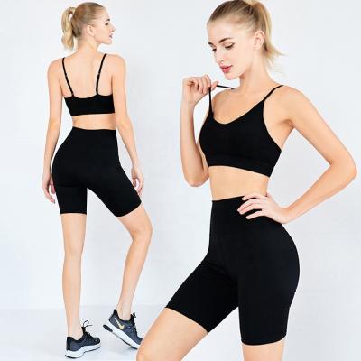 China 2021 Wear Quick Dry XXL Size Black High Private Label Wholesale Breathable Solid Actives Plus Size Yoga Shorts Set for sale