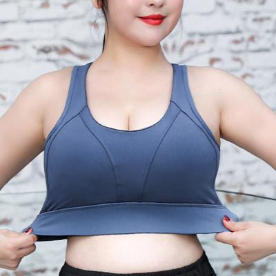 China Backless Women To 5XL Custom Antibacterial Logo Ladies Sports Vest Strap S Shockproof High Print Breathable Plus Size Yoga Bra for sale