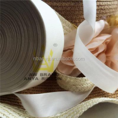 China High quality double face embroidery retail sale undyed raw white 100% pure silk ribbon 25mmX90m/roll for sale