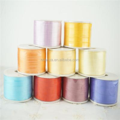 China Double Face Solid Color 4mm 7mm 13mm 15mm Solid Color 100% Real Silk Taffeta Ribbon Handcraft Embroidery Pure Silk Thin Ribbon, Double Face for sale