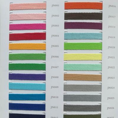 China Double Face Stock Colors Cotton Twill Herringbone Tape Woven Thick 100% Cotton 10mm 15mm 20mm By Wholesale High Quality 100% for sale