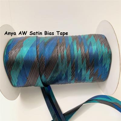 China Sustainable Metallic Ribbon 15mm 5/8 Inch Single Ply 100% Polyester Satin Bias Binding Solid Color for sale