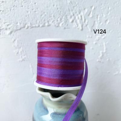 China AY-v124 2mm-36mm A Double Face Roll Of 100% Pure Embroidery Pure Silk Ribbon Wedding Handcraft Ribbon Silk Thin Taffeta Silk Ribbon for sale