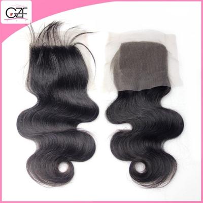 China New Arrived Top Quality 120% Density Brazillian Virgin Hair Closure Body Wave 4x4 Lace Closure for sale