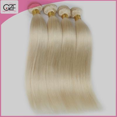 China Top Quality Mink Peruvian Straight Blonde Hair 8A full Cuticle White Blonde Hair Extensions for sale