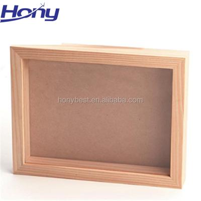 China Shadow Box Frames Wall Art Work Hanging Personalized Wooden Shadow Box Memory Picture Photo View for sale