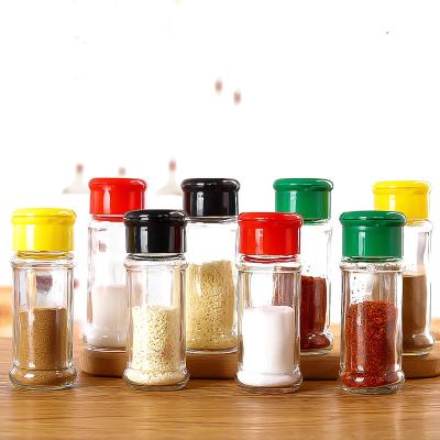 China Storage Bottles & Wholesale Custom Glass Spice Jars Bottle 80ml 100ml 120ml Seasoning Jar For Lid For Kitchen for sale