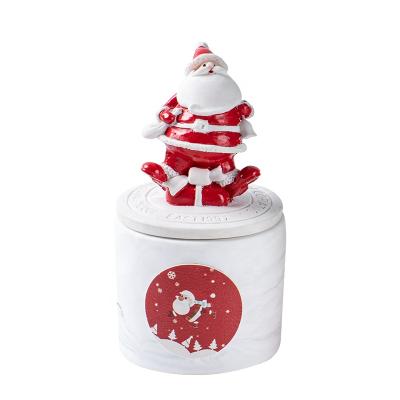 China Birthdays Aromatherapy Candle Fragrance Decoration Theme Set Christmas Craft Gift Candle Santa Claus Candle for sale