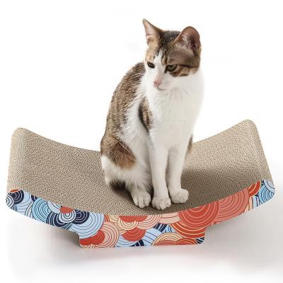 China Cat Scratch Pad Cardboard Viable Cat Scratcher Cat Scratch Paper Mat for sale