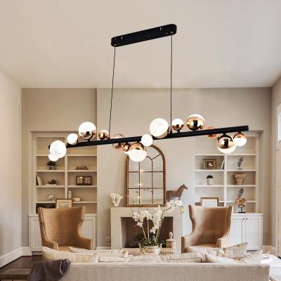 China Kingtoro Modern Nordic Home Pendant Lights And Personality Luxury Postmodern Creative Ball Lamp Iron Led Chandelier for sale