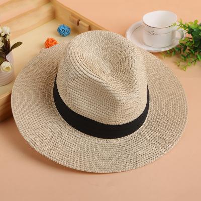 China Wholesale High Quality Fashion Panama Hats Picture Straw Hat Cheap Unisex Simple Summer Sun Hat for sale