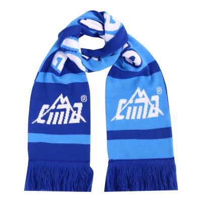 China Custom Logo European Football Soccer Style Long Club Team Promotion Sports Fan Scarf for sale