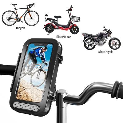 China Bike Waterproof Bike Mount Handlebar Cradle Mount Motorcycle Bike Bicycle Mobile Phone Water Proof Adjustable Phone Holder for sale