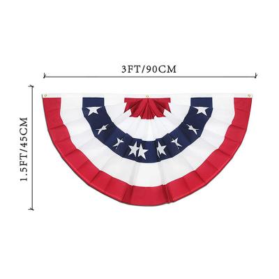 China Wholesale 4th of July Ornaments Fabric Independence Day National Hanging Banner for sale