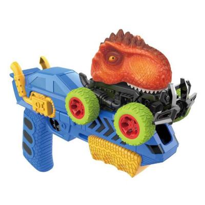 China 2022 New Toy Electronic Child Ejection Dinosaur Gun Toy Deformation Dinosaur Car Catapult Gun Plastic Toy for sale