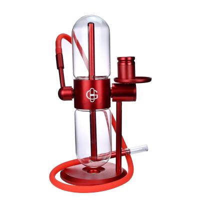 China Can rotate 360Â ° Red Gravity Hookah Set With Hose Pipe Gravity Hookah Shesha 360 Ratating Replacement Accessories Drop Shipping for sale