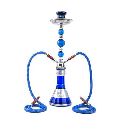 China Other Factory Direct Selling Arabic Hookah Set Shisha Medium Hookah Glass Finished Product Hookah Bar Double Hose Smoking Accessories for sale