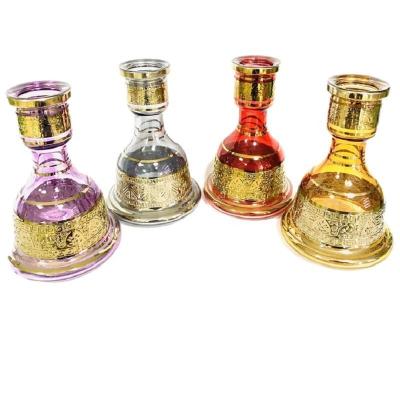 China Wholesale Cheap Wholesale Modern Gold Small Hookahs Shisha Art Hookah Hot Selling Portable Glass Bottle for sale