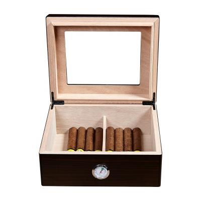 China Luxfo Langyou Wooden Humidor Display Humidor Export Humidors Cigar Cases Transparent Wooden Cigar Box for sale