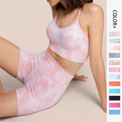 China Breathable Yoga Set Gym Shorts Women Sport Bras Bra Workout Tops For Women Yoga Clothes Fitness Leggings Gym Sets Seamless Yoga Sets yoga for sale