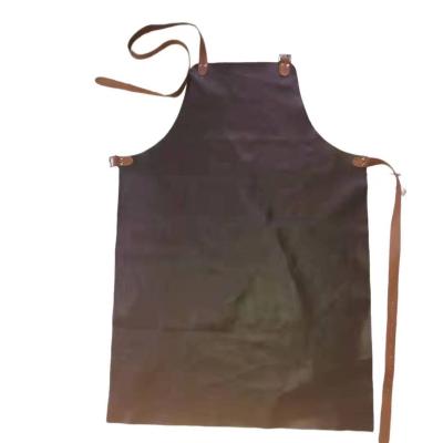 China Tidy up/storage production factory sells various widely used real brown black leather apron with belt, welding apron and gloves for sale