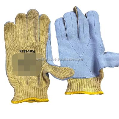 China Wholesale Anti-impact Cow Splitr Leather Palm Cut Resistant Gloves Work Custom Gloves Manufacturing Custom Glove Core for sale