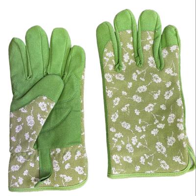 China Anti-Slip Work Gloves 2022 New Promotion English Customized Green Natural Gardening Gloves for sale