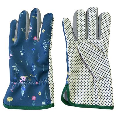 China CHINA Polyester Anti-Slip Spandex Interwoven Fabric Digital Printing Customizable Pattern Plus Cotton Gardening Gloves for sale