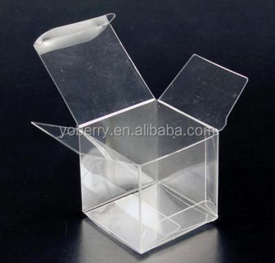 China Small Recyclable Clear Hard Gift Favor Packaging 5x5 Plastic Box Factory Manufacturer for sale