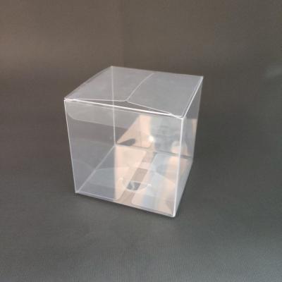 China Recyclable Clear Plastic Folding Packaging Boxes Cube Transparent PET Box for sale