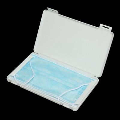 China Recyclable Portable Plastic Face Mask Storage Box Antibacterial Mask Holder Storage Case for sale