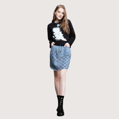 China Professional Manufacture Fashion Cheap Wholesale Women's Breathable Denim Skirt for sale