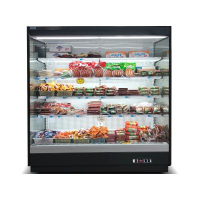 China New Product Supermarket Multideck Air Cooling Open Front Refrigerator Fruit Showcase For Supermarket Te koop