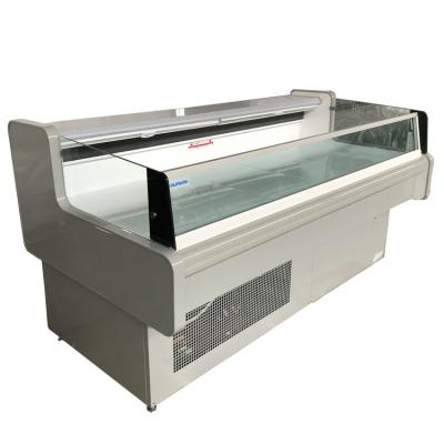 China New Product Open Top Deli Fresh Meat Display Refrigerator Supermarket Showcase en venta