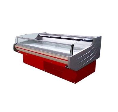 China Open service cooler counter fresh meat chicken fish display freezer for supermarket en venta