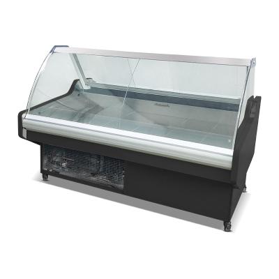 Cina Butchery shop glass door service counter deli meat show case refrigerator in vendita