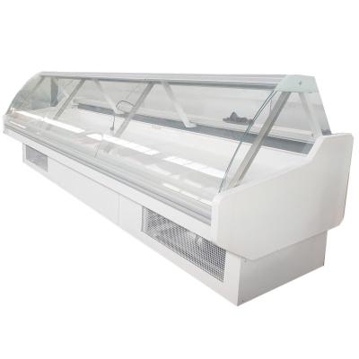 China China wholesale refrigeration equipment commercial meat freezer serve over display showcase refrigerator for sale