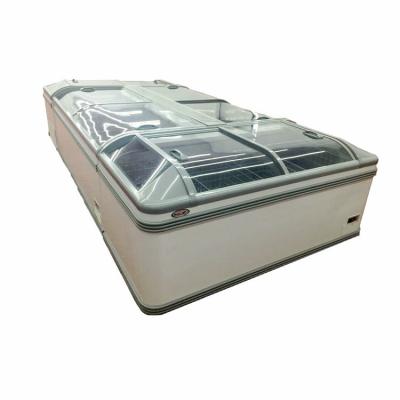 China Convenience Store Combined Static Cooling Sliding  Door Chest Fridge for sale