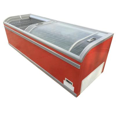 China supermarket equipment chest combination island freezer and chiller for sale