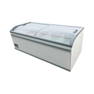 China supermarket deep chest freezer for ice cream display cabinet for sale