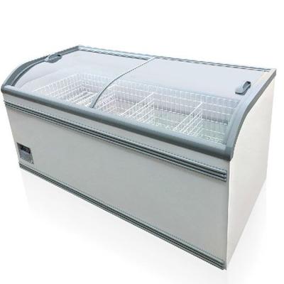 Китай Large capacity 2m commercial island chest freezer for dumplings, frozen meat, chicken and sea food продается