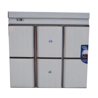 中国 6 Door Commercial Refrigerator, Hotel Kitchen Freezer Equipment Stainless Steel 販売のため